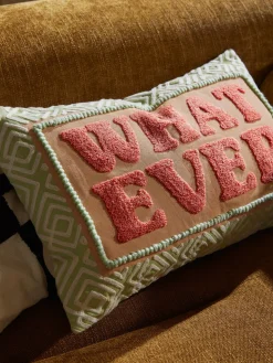 Funda de cojín con inscripción Whatever