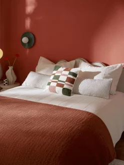 Funda de cojín con tejido a cuadros Scout