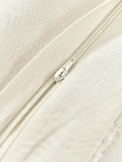 Funda de cojín de algodón con tejido capitoné Sela