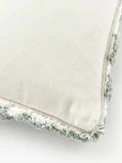 Funda de cojín de algodón con tejido capitoné Sela