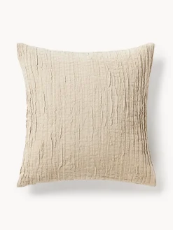Funda de cojín de algodón con plisado Artemis