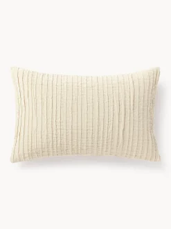 Funda de cojín de algodón con plisado Artemis