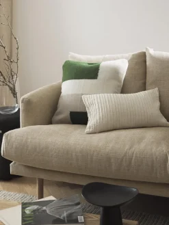 Funda de cojín de algodón con plisado Artemis