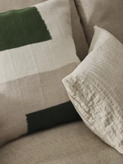 Funda de cojín de algodón con plisado Artemis