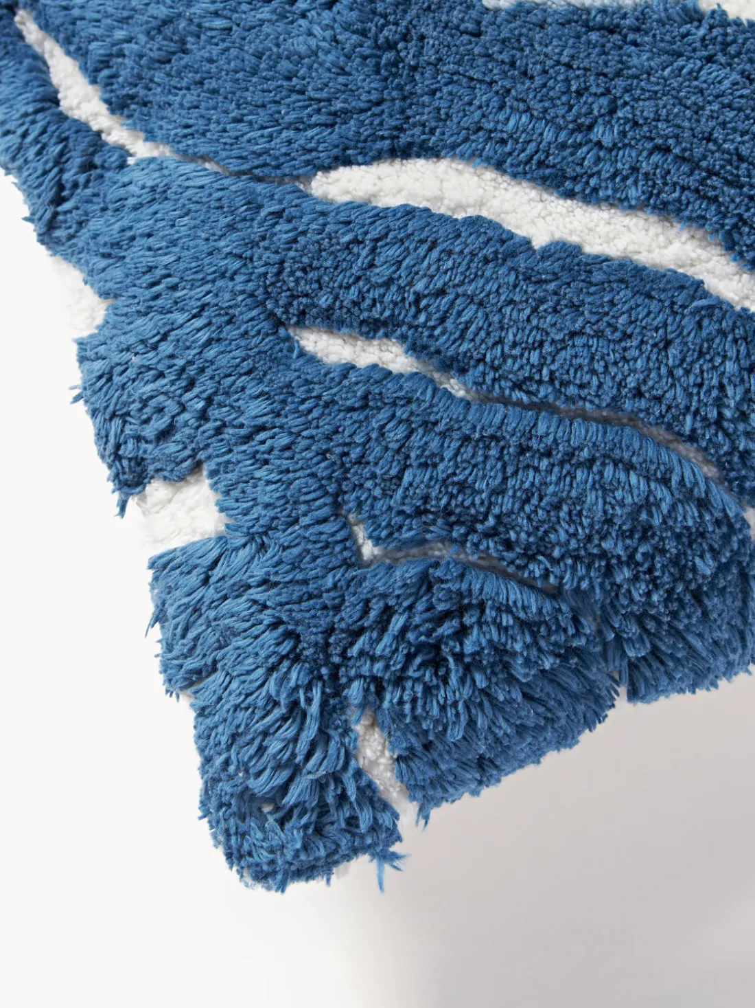 Funda de cojín de algodón capitoné de motivo vegetal Sela