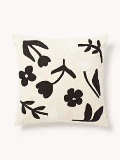 Funda de cojín de algodón con motivo floral Rosita