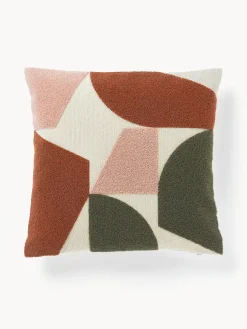 Funda de cojín de algodón estampado abstracto Nomi