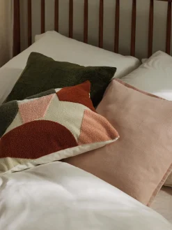 Funda de cojín de algodón estampado abstracto Nomi