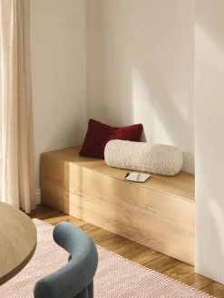 Funda de cojín de borreguillo Dotty