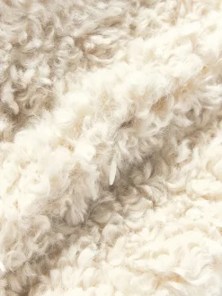 Funda de cojín de borreguillo Dotty