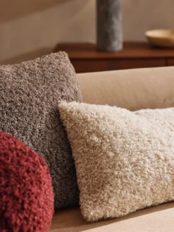 Funda de cojín de borreguillo Dotty