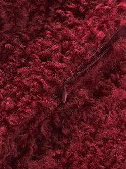 Funda de cojín de borreguillo Dotty