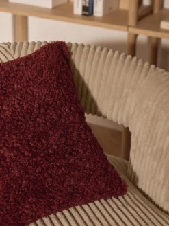 Funda de cojín de borreguillo Dotty