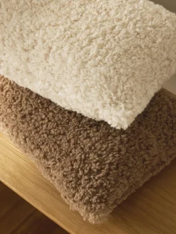 Funda de cojín de borreguillo Dotty