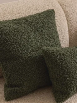 Funda de cojín de borreguillo Dotty