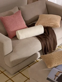 Funda de cojín de borreguillo Dotty