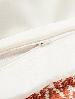 Funda de cojín de exterior con tejido estampado y flecos Suria