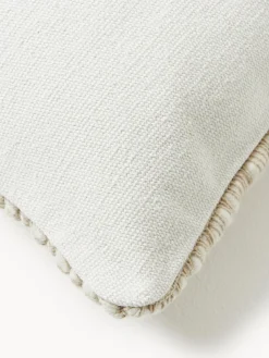 Funda de cojín de lana bordada Jaira