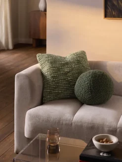 Funda de cojín de lana bordada Jaira