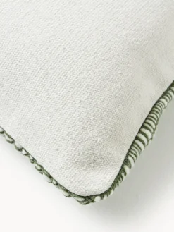 Funda de cojín de lana bordada Jaira