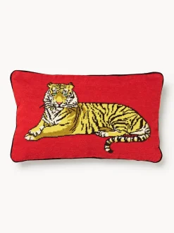 Funda de cojín de lana Safari