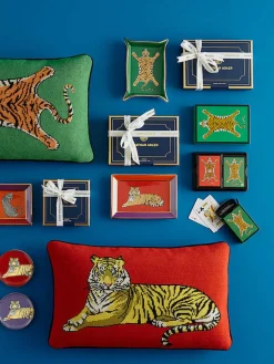 Funda de cojín de lana Safari