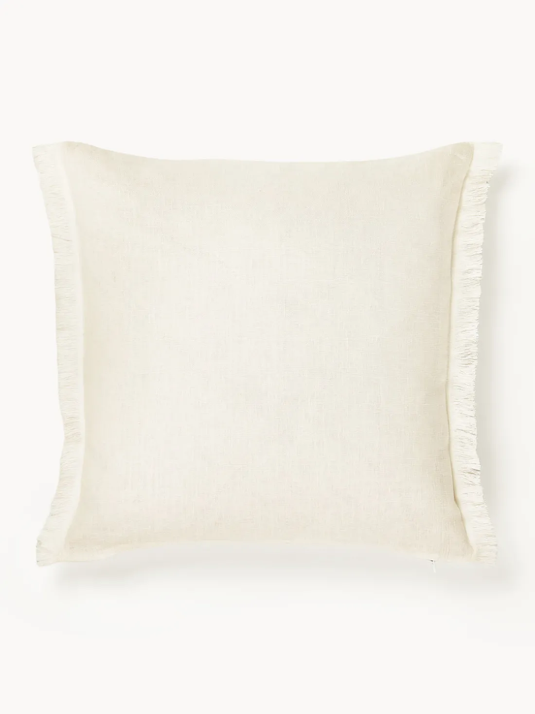 Funda de cojín de lino con flecos Luana