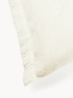 Funda de cojín de lino con flecos Luana