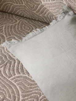 Funda de cojín de lino con flecos Luana