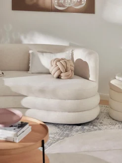 Funda de cojín de lino con flecos Luana