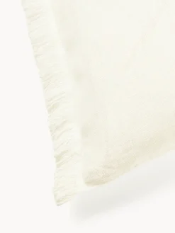 Funda de cojín de lino con flecos Luana