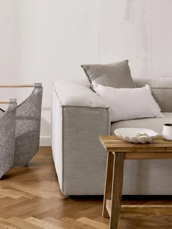 Funda de cojín de lino con flecos Luana