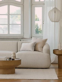 Funda de cojín de lino con flecos Luana