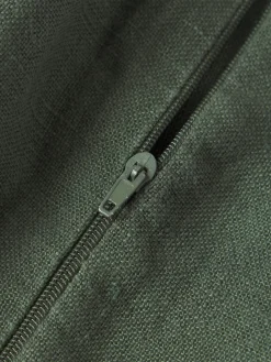 Funda de cojín de lino con flecos Luana