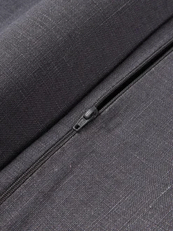 Funda de cojín de lino con flecos Luana