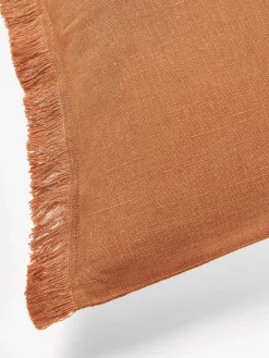 Funda de cojín de lino con flecos Luana