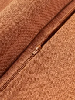 Funda de cojín de lino con flecos Luana