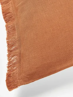 Funda de cojín de lino con flecos Luana