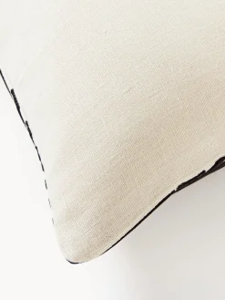 Funda de cojín de lino con estampado gráfico Lexi