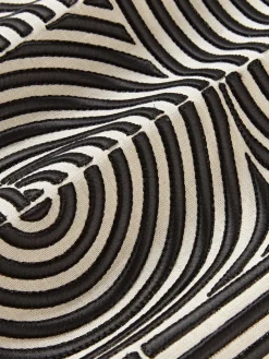 Funda de cojín de lino con estampado gráfico Lexi