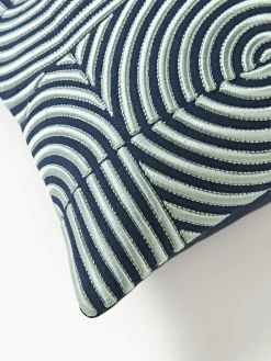 Funda de cojín de lino con estampado gráfico Lexi