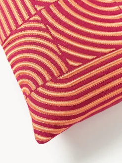 Funda de cojín de lino con estampado gráfico Lexi