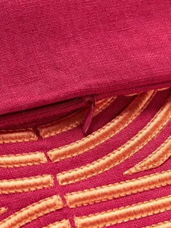 Funda de cojín de lino con estampado gráfico Lexi