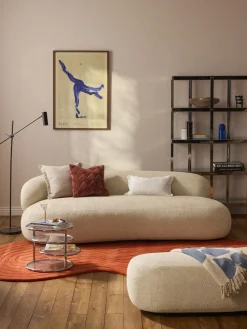 Funda de cojín de lino con dobladillo elevado Taryn