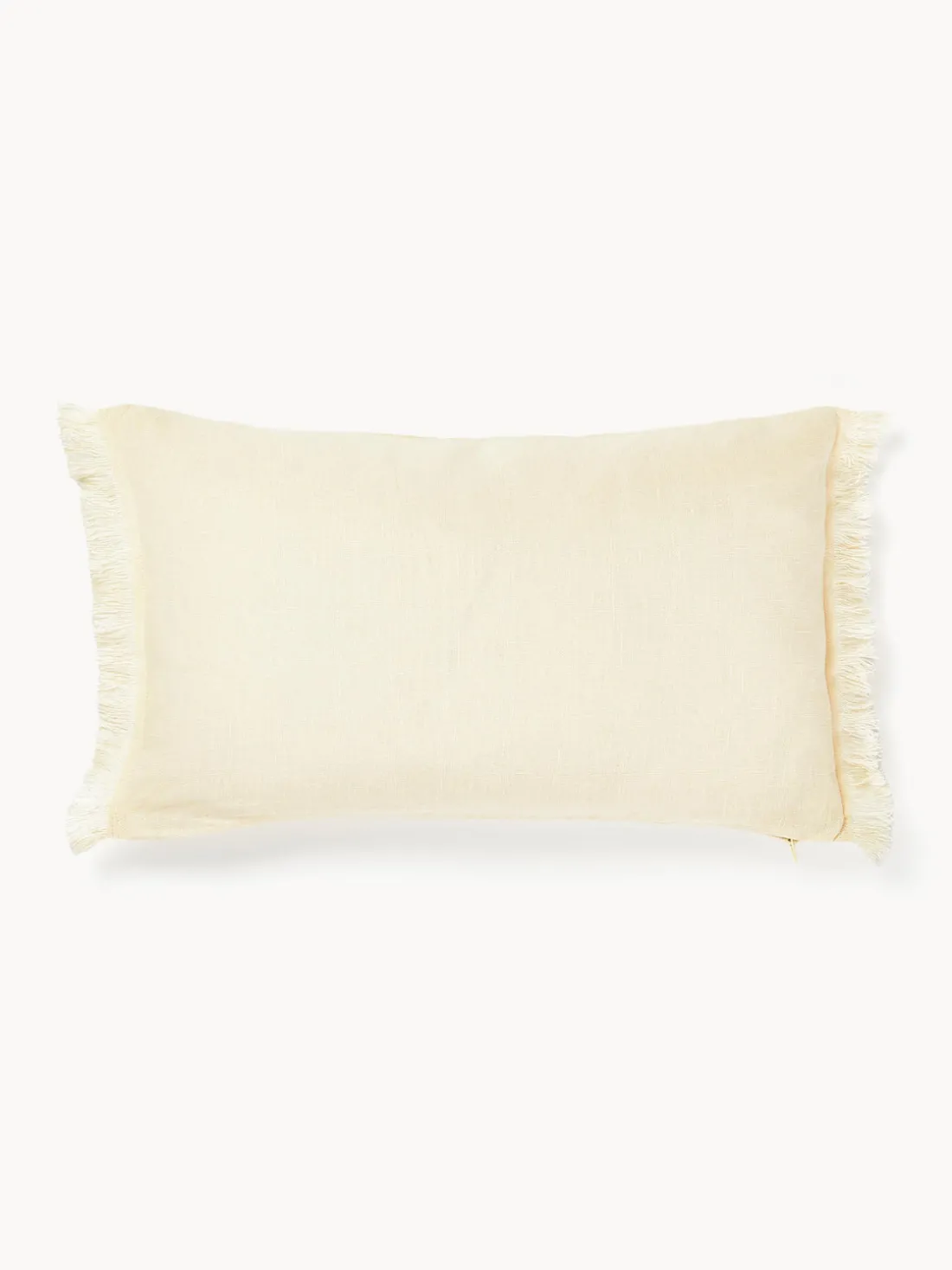 Funda de cojín de lino con flecos Luana