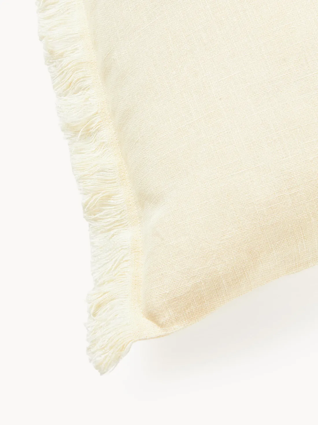 Funda de cojín de lino con flecos Luana