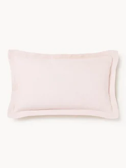 Funda de cojín de lino con dobladillo elevado Taryn