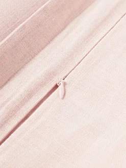 Funda de cojín de lino con dobladillo elevado Taryn