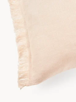 Funda de cojín de lino con flecos Luana
