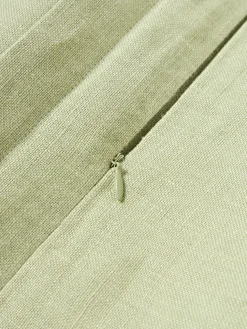 Funda de cojín de lino con dobladillo elevado Taryn